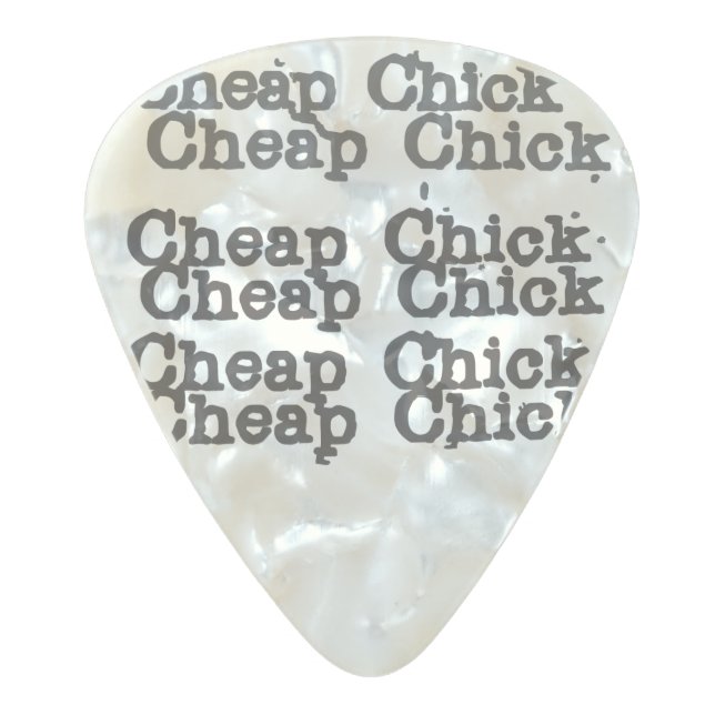 Cheap Chick Guitar Pick Cheap Trick Band Parody (Front)
