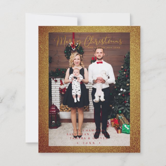 Cheap Christmas Glitter Fun Photo Family Script (Front)