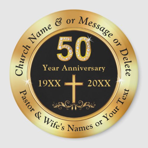 Cheap Church 50th Anniversary Party Favors  Magnet