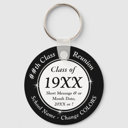 Cheap Class Reunion Gift Ideas Black and White or Keychain