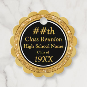 Cheap Class Reunion Table Decorations Ideas Favor Tags