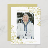 Cheap Classic Gold Floral Funeral Service Photo (Front/Back)