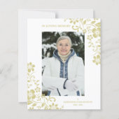 Cheap Classic Gold Floral Funeral Service Photo (Front)