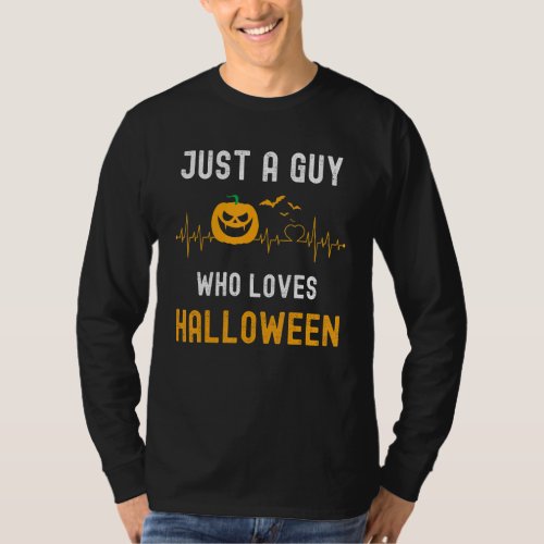 Cheap Costume Just A Guy Who Loves Halloween Spook T_Shirt