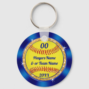 Cheap Cute Softball Team Gift Ideas Personalized Keychain