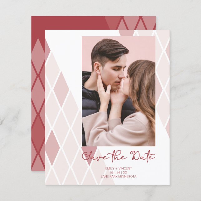 Cheap Elegant Abstract Photo Sophisticated Wedding (Front/Back)