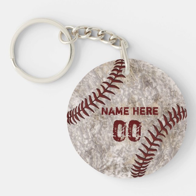 Cheap End of Season Gifts for Baseball Players Keychain (Front)