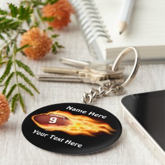 Cheap Football Gifts for TEAM with NUMBER, NAME Key Chain