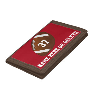 Cheap Football Wallets with NAME, NUMBER, COLORS
