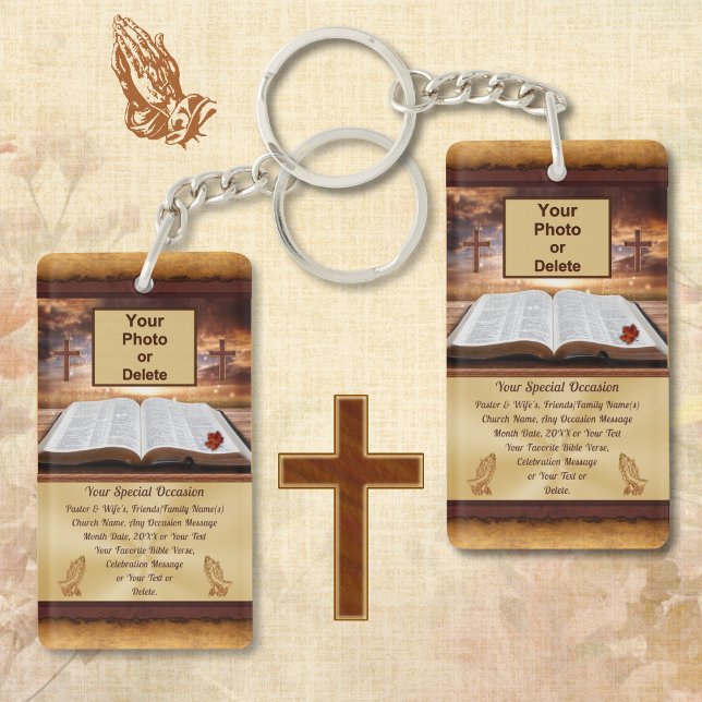 Cheap Gifts for Pastors, Church Anniversary Favors Keychain (2 Sided Acrylic, Christian Keychains. Cheap Christian Gifts. Pastor Anniversary Gifts. Appreciation.)