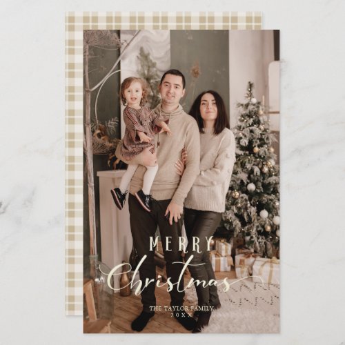 Cheap Gold Minimalist Cute Christmas Photo Family