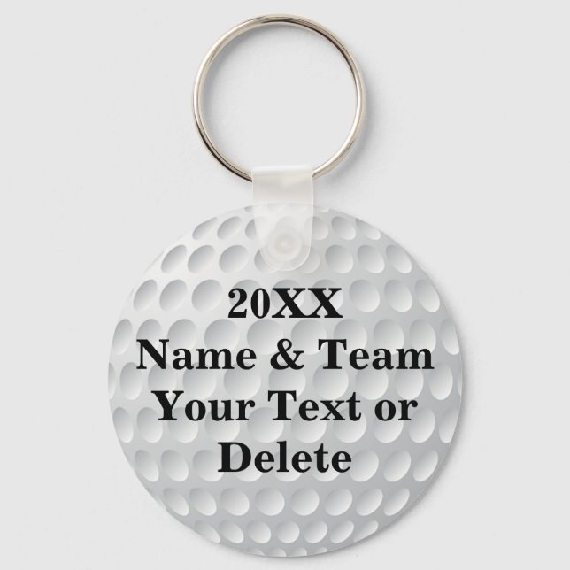 Cheap Golf Party Favors PERSONALIZED Keychain (Front)
