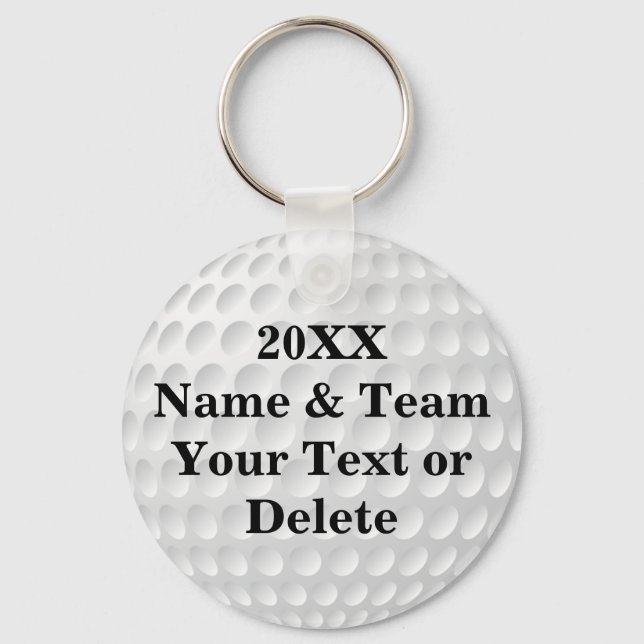 Cheap Golf Party Favors PERSONALIZED Keychain (Front)