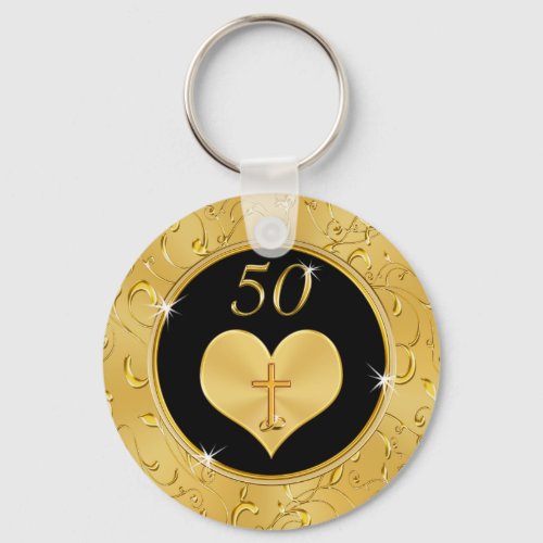 Cheap Gorgeous Christian 50th Anniversary Favors Keychain