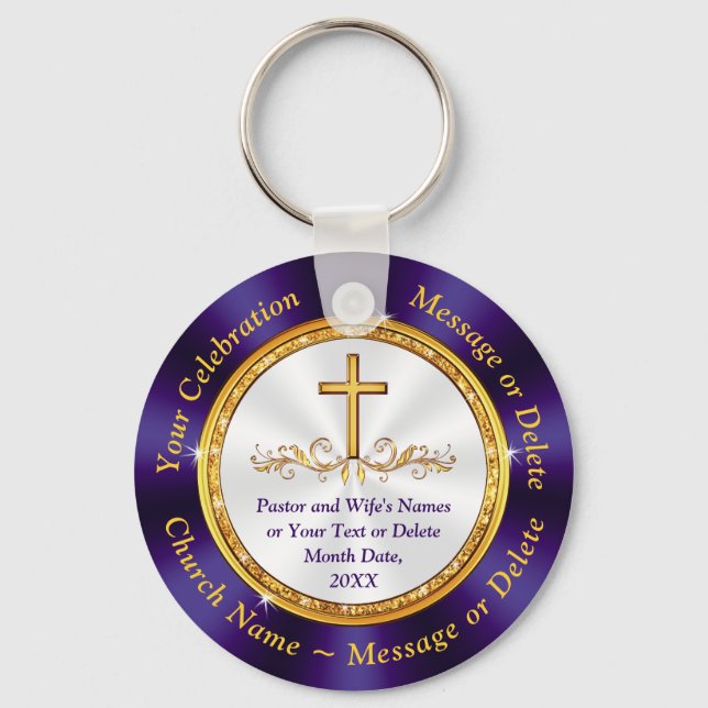Cheap Gorgeous Custom, Church Anniversary Favors Keychain (Front)