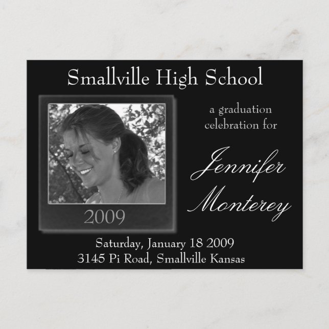 Cheap Graduation Invitations Photo Postcard (Front)