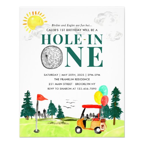Cheap Hole In One Golf First Birthday Par_Tee Flyer