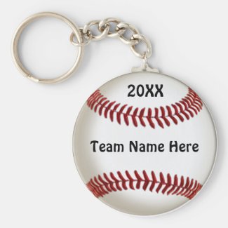 Cheap Ideas for Baseball Team Gifts with TEAM NAME Keychains