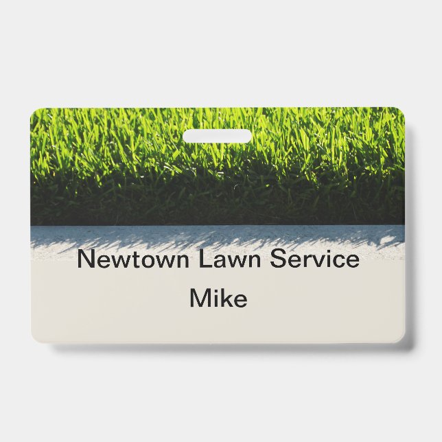 Cheap Lawn Care Service Name Badges (Front)