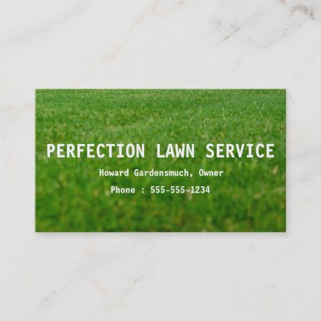 Cheap Lawn Cutting Service Business Cards