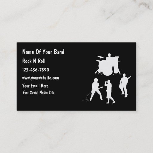Customizable Cheap Musician Band Business Cards