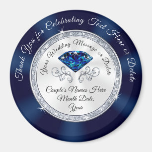 Cheap, Navy Blue Wedding Favors, Custom Wedding  Magnet