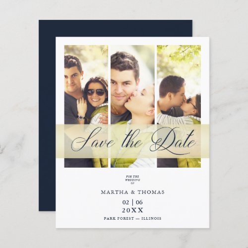 Cheap Navy Trendy 3 Photos Wedding Engagement