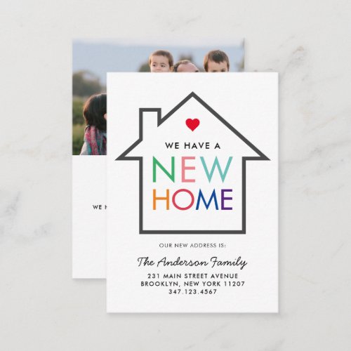 Cheap New Home Change of Address Photo Moving Card