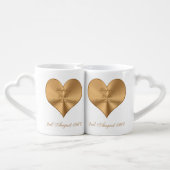 Cheap Personalised 50th Anniversary Gifts Mug Set (Back Nesting)
