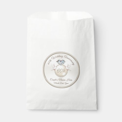 Cheap Personalized 60th Anniversary Favors Bags
