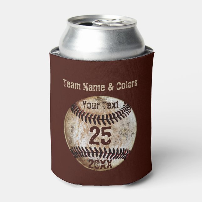 Cheap Personalized Baseball for the Team Can Cooler (Can Front)