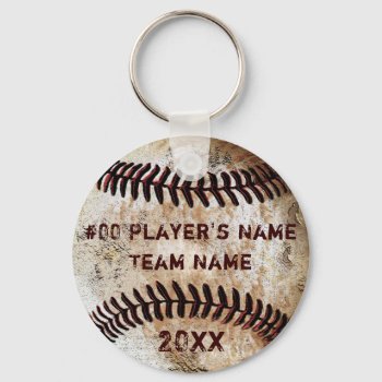 Cheap  Personalized Baseball Team Gifts For Boys Keychain by YourSportsGifts at Zazzle