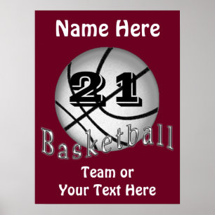 Cheap Personalized Basketball Posters YOUR TEXT