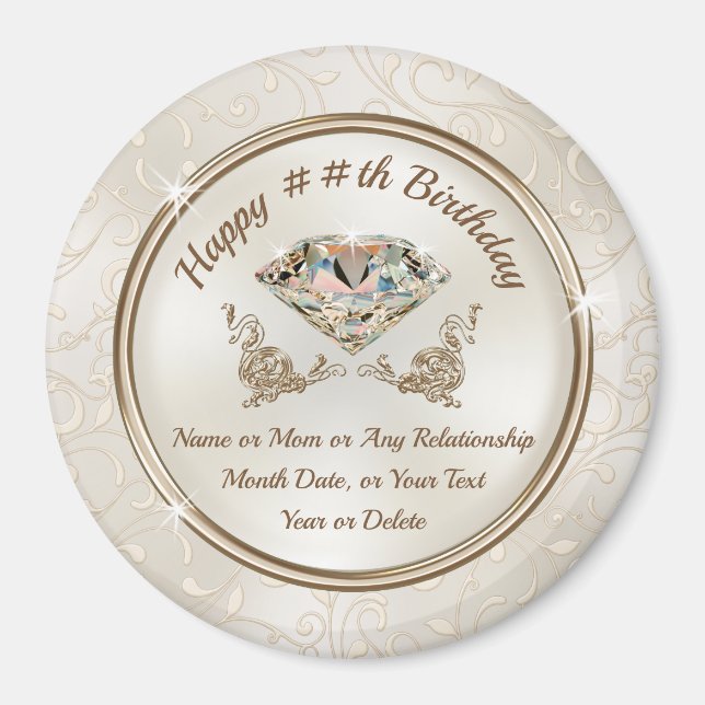 Cheap Personalized, Birthday Favors for Women Magnet (Front)