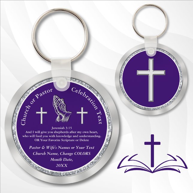 Cheap Personalized Church Anniversary Souvenirs Keychain (Bible Verse Party Favors. Church Anniversary Favors. Pastor Anniversary Favors. Pastors Birthday.)