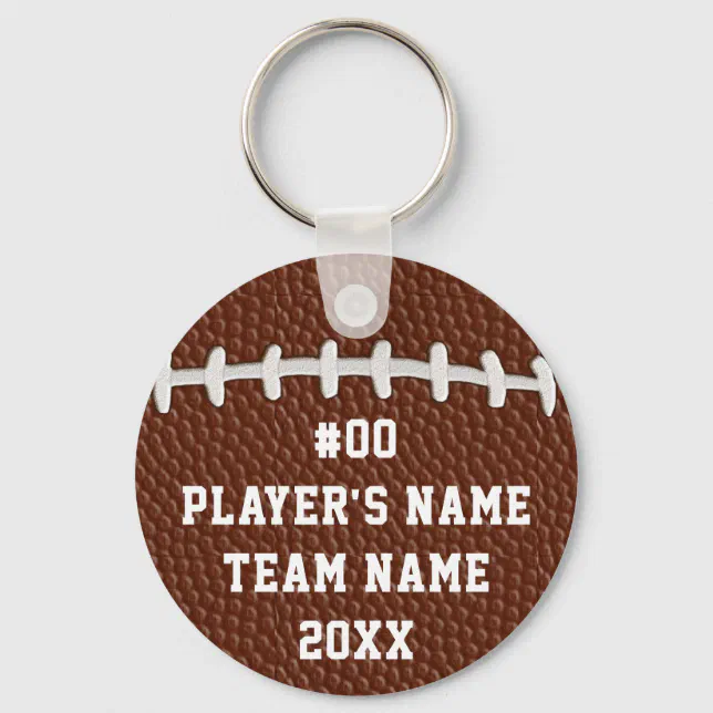Cheap Personalized Football Gifts for Players BULK Keychain Zazzle