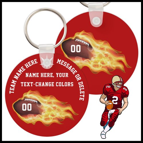 Cheap Personalized Football Keychains ANY COLORS Keychain