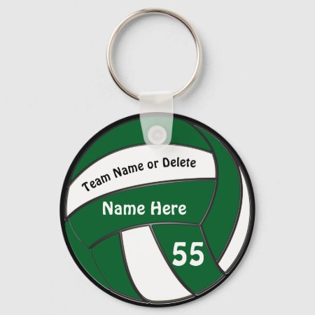 Cheap Personalized Green Volleyball Gifts Keychain