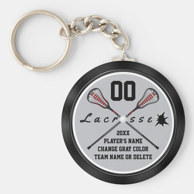 Cheap Personalized Lacrosse Team Gifts, Your Text Keychain Zazzle