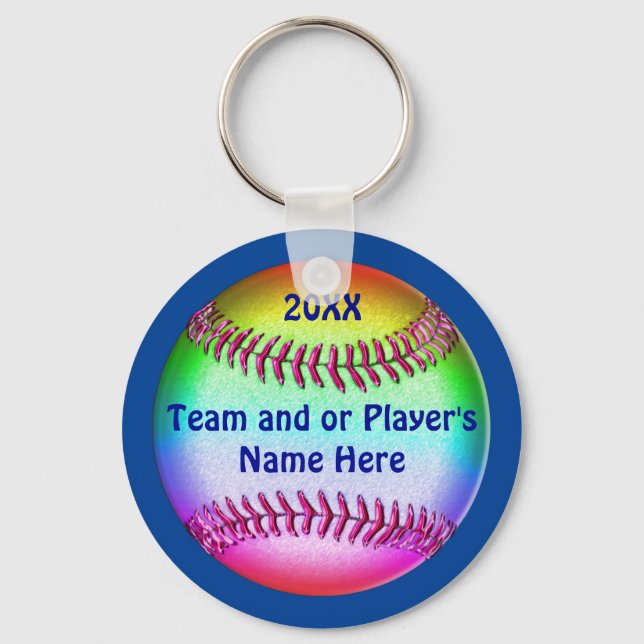 CHEAP Personalized Softball Team Gifts Keychain (Front)
