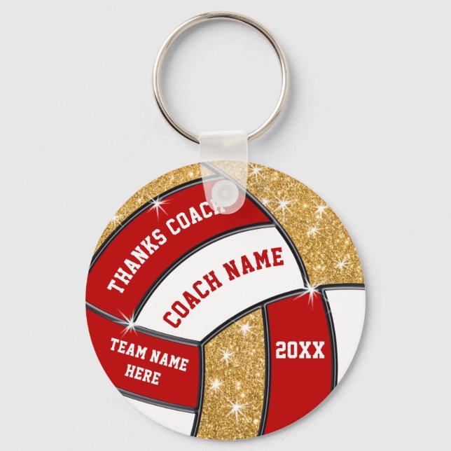 Cheap Personalized Volleyball Coach Gifts Keychain (Front)