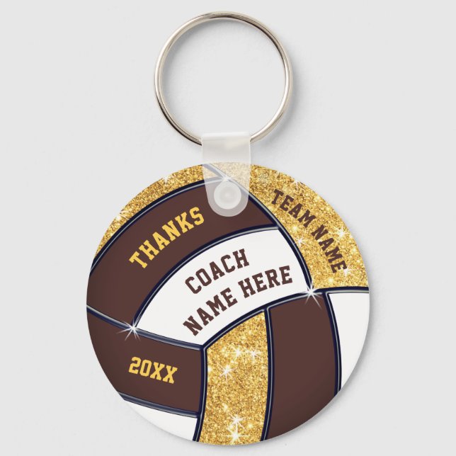 Cheap Personalized Volleyball Gifts for Coaches Keychain (Front)