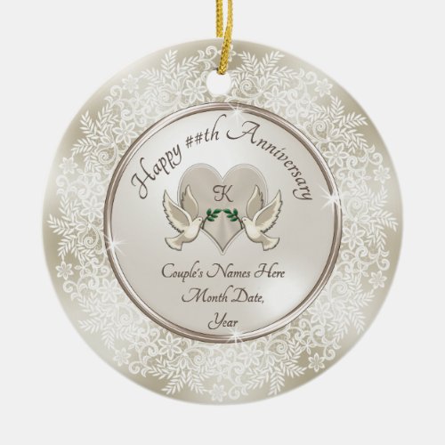 Cheap Personalized Wedding Anniversary Ornaments