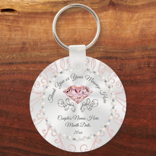 Cheap Personalized Wedding Favors, Blush Keychain Zazzle