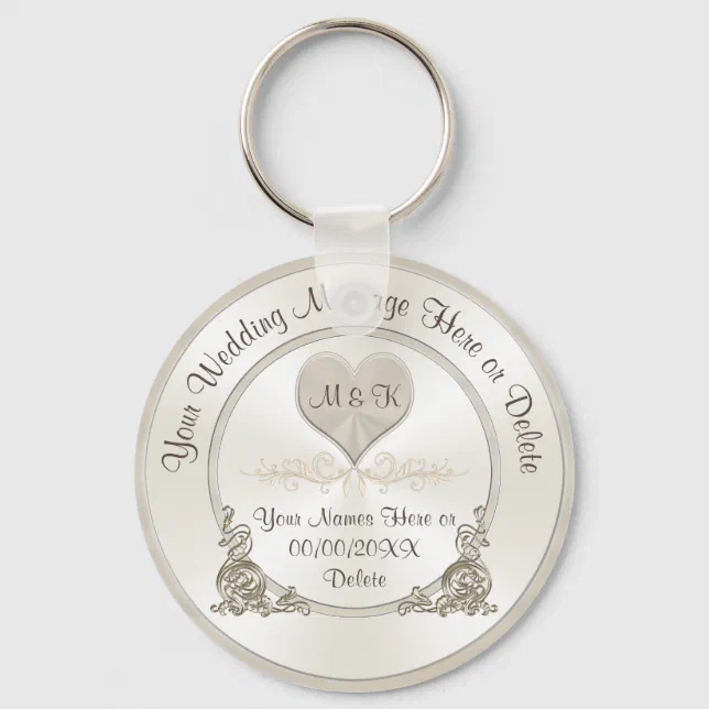 Cheap Personalized Wedding Favors, Bulk Discounts Keychain Zazzle