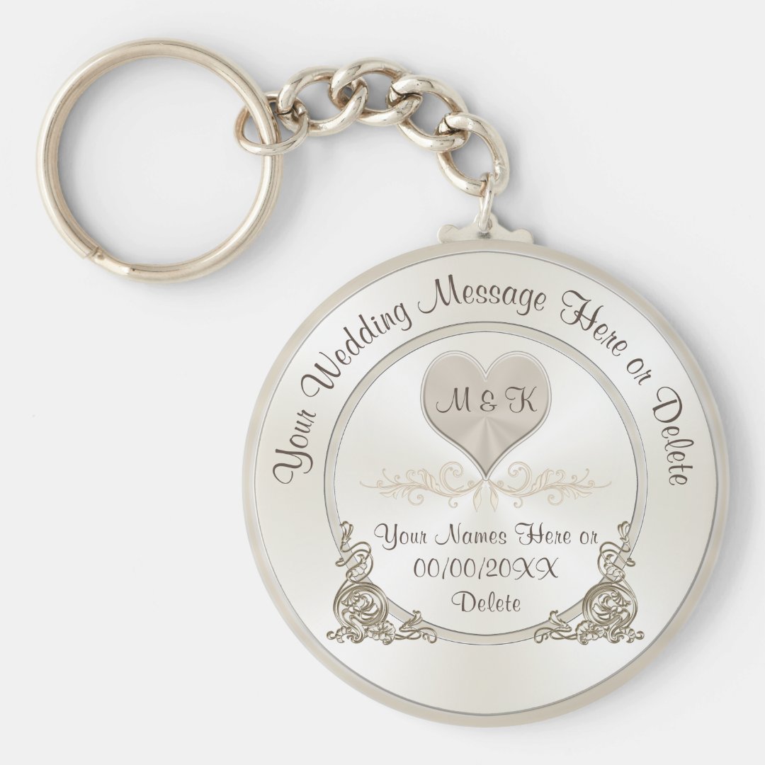Cheap Personalized Wedding Favors, Bulk Discounts Keychain Zazzle