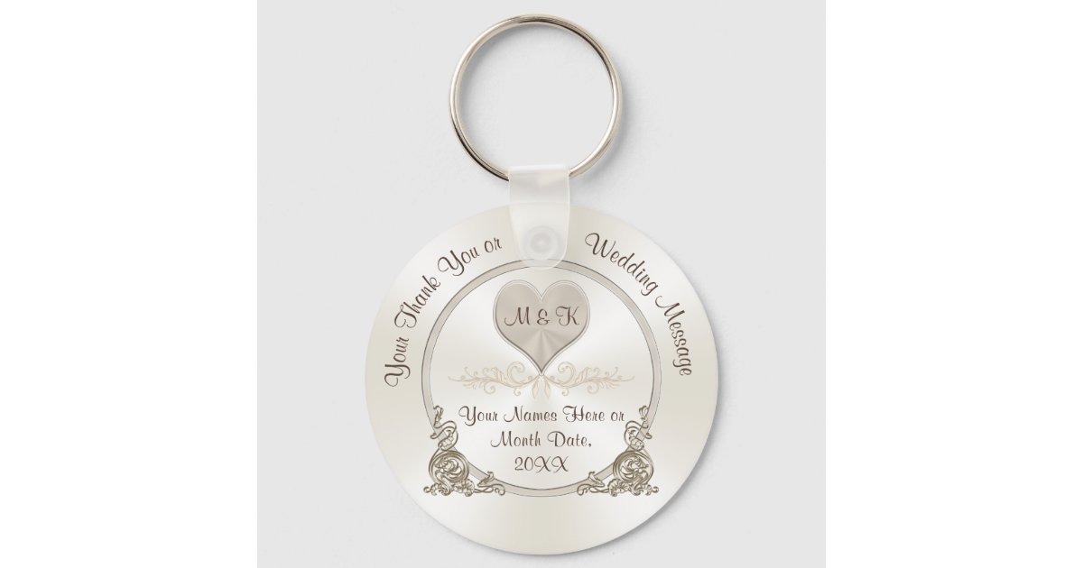 Cheap Personalized Wedding Favors, Bulk Discounts Keychain Zazzle
