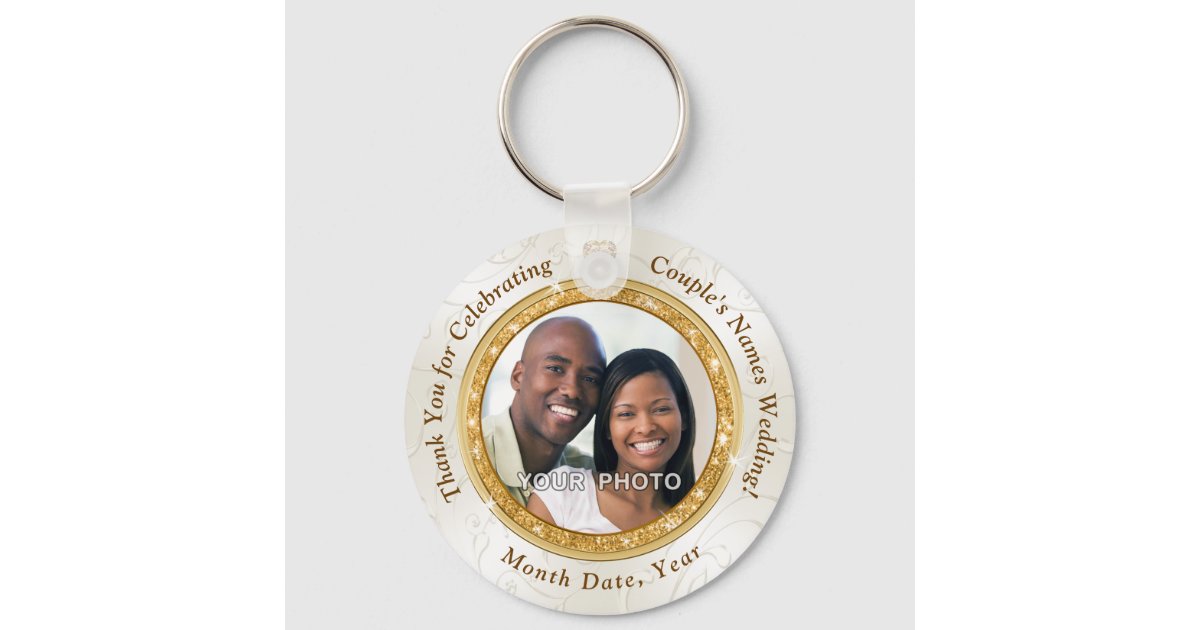 Cheap Personalized Wedding Favors in BULK or One Keychain Zazzle