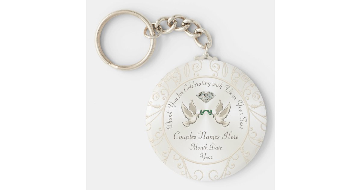 Cheap Personalized Wedding Gifts For Guests Bulk Keychain Zazzle Com Search by category, recipient or occasion for personalized gift ideas or buy customized gifts in bulk to say thank you to your bridesmaid and groomsmen in your wedding party. zazzle