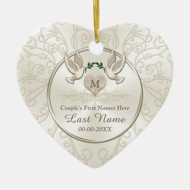 Cheap Personalized Wedding Gifts Wedding Ornaments (Front)